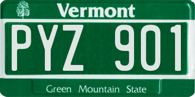 VT license plate PYZ901