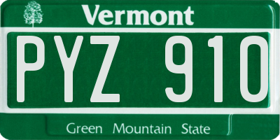 VT license plate PYZ910