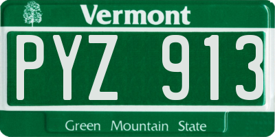 VT license plate PYZ913