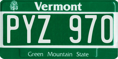 VT license plate PYZ970