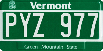 VT license plate PYZ977