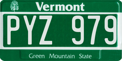 VT license plate PYZ979