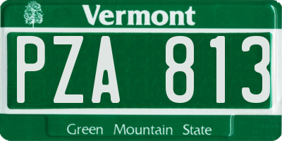 VT license plate PZA813