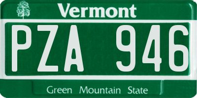 VT license plate PZA946