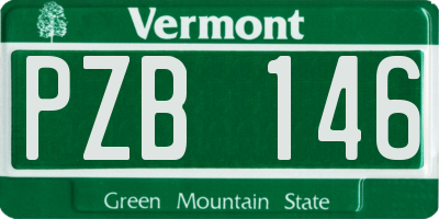 VT license plate PZB146