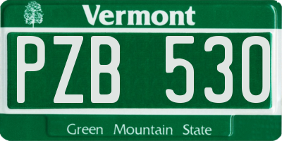 VT license plate PZB530