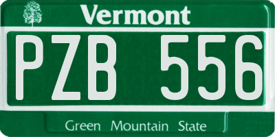 VT license plate PZB556
