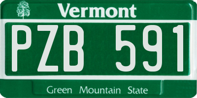 VT license plate PZB591