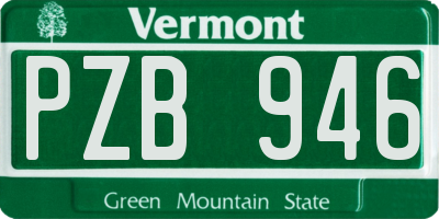 VT license plate PZB946