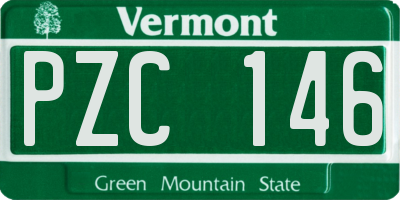 VT license plate PZC146
