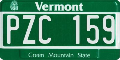 VT license plate PZC159