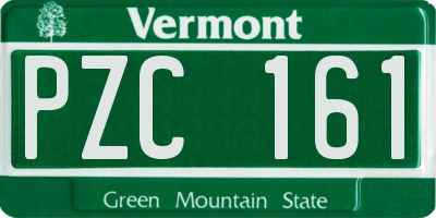 VT license plate PZC161