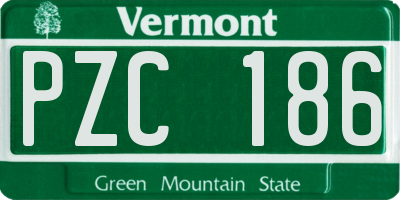 VT license plate PZC186