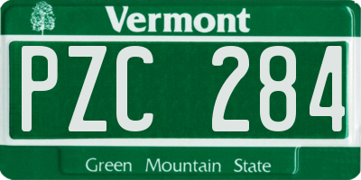 VT license plate PZC284