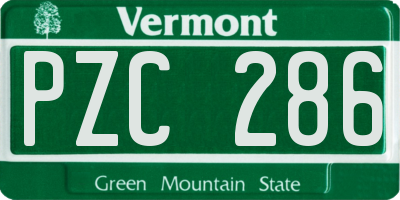 VT license plate PZC286