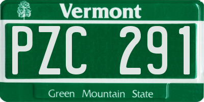 VT license plate PZC291