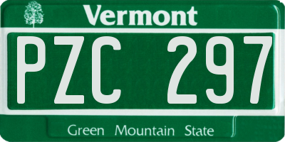 VT license plate PZC297