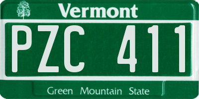 VT license plate PZC411