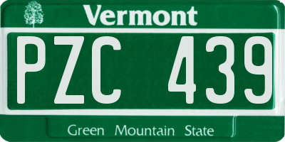 VT license plate PZC439