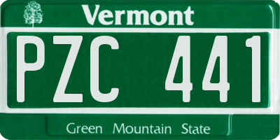 VT license plate PZC441