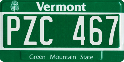 VT license plate PZC467