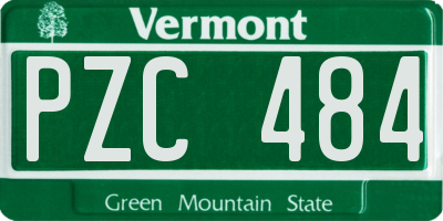 VT license plate PZC484