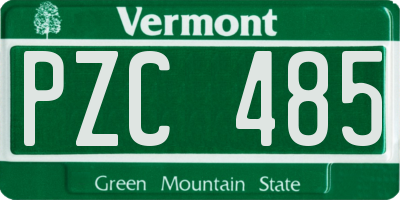 VT license plate PZC485