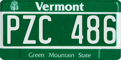 VT license plate PZC486