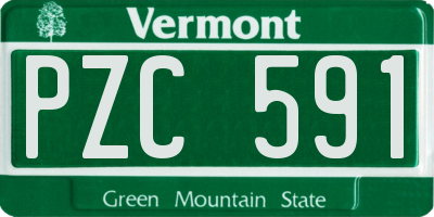 VT license plate PZC591