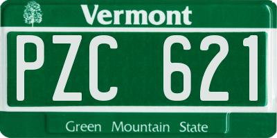VT license plate PZC621