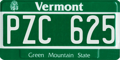 VT license plate PZC625