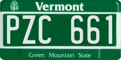 VT license plate PZC661