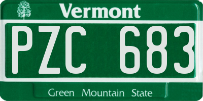 VT license plate PZC683