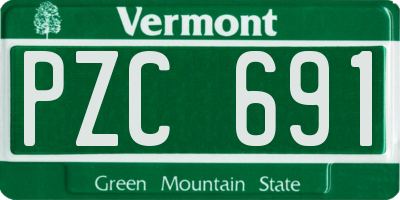 VT license plate PZC691