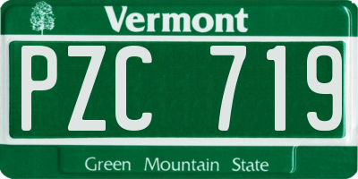 VT license plate PZC719