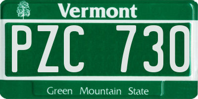 VT license plate PZC730