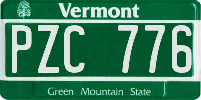 VT license plate PZC776