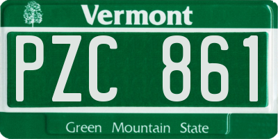 VT license plate PZC861