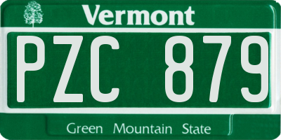 VT license plate PZC879