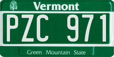VT license plate PZC971