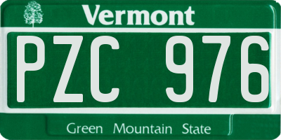 VT license plate PZC976