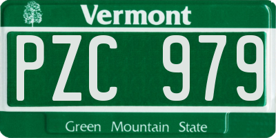 VT license plate PZC979