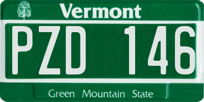 VT license plate PZD146