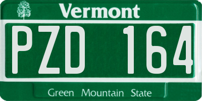 VT license plate PZD164
