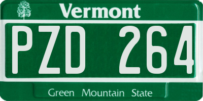VT license plate PZD264