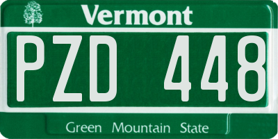 VT license plate PZD448