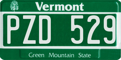 VT license plate PZD529