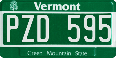 VT license plate PZD595
