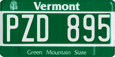VT license plate PZD895