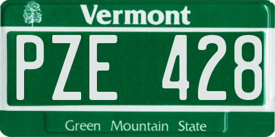 VT license plate PZE428